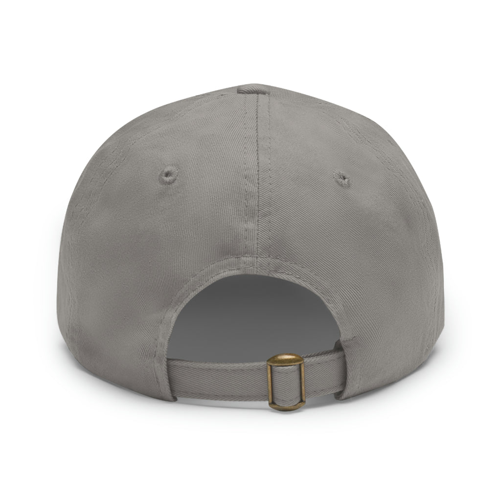 Happy Cat POD Dad Hat with Leather Patch (Rectangle)