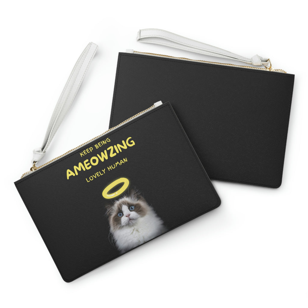 Keep Being Ameowzing Lovely Human Cat POD Clutch Bag