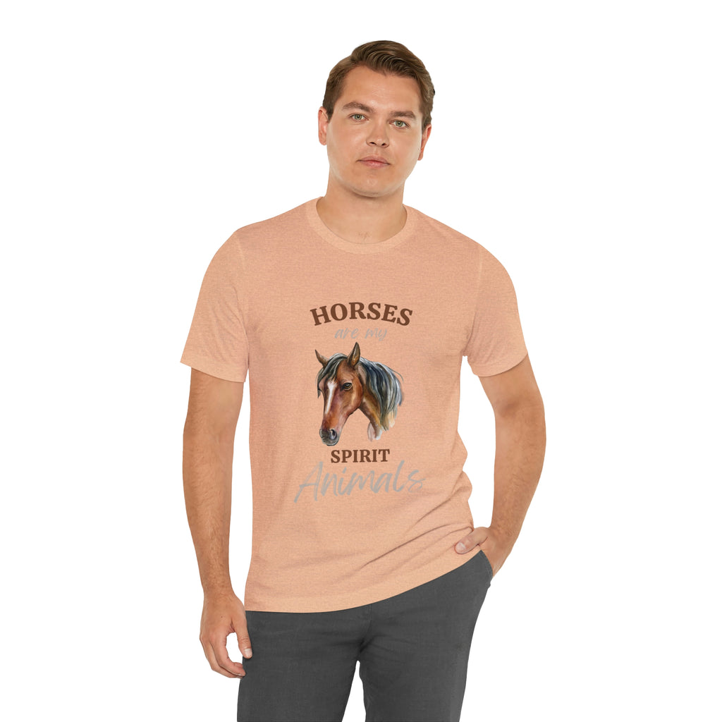 Horses are my Spirit Animals Horse POD Unisex Jersey Short Sleeve Tee