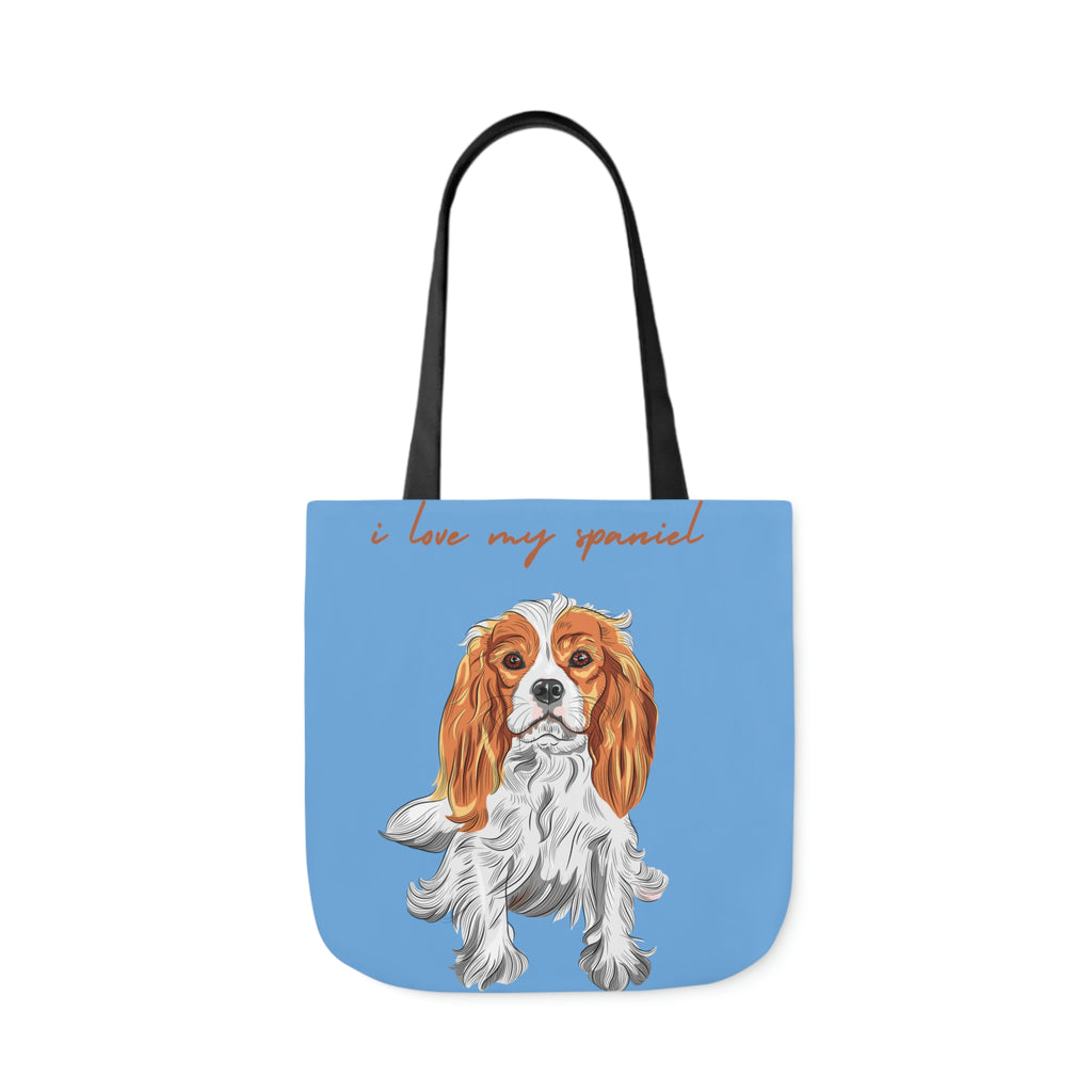 I love my Spaniel Dog POD Polyester Canvas Tote Bag (AOP)