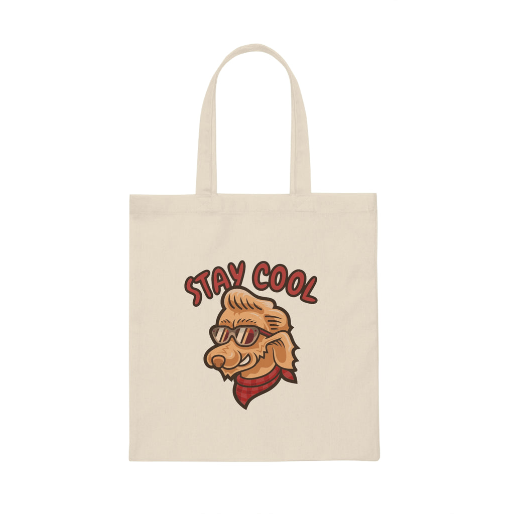 Stay Cool Dog POD Canvas Tote Bag
