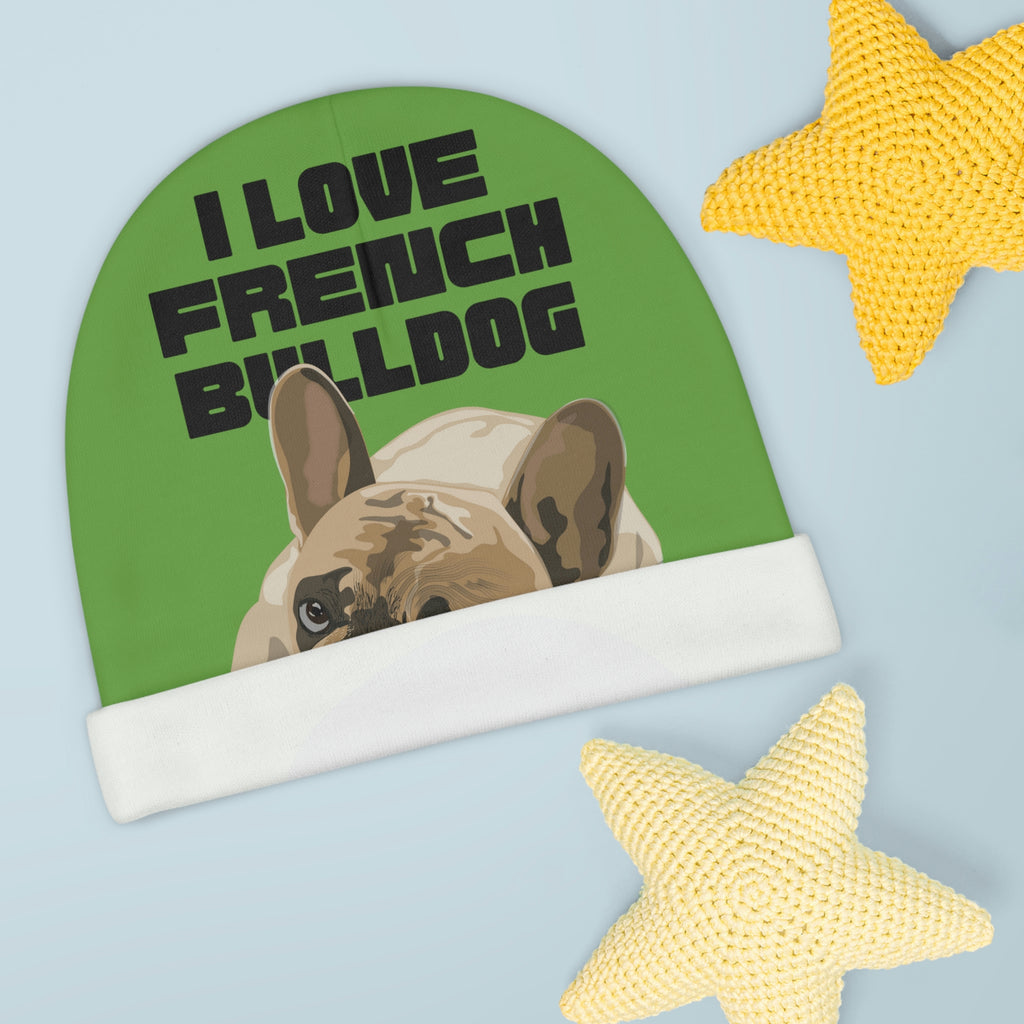 I love my French Bulldog Dog POD Baby Beanie (AOP)
