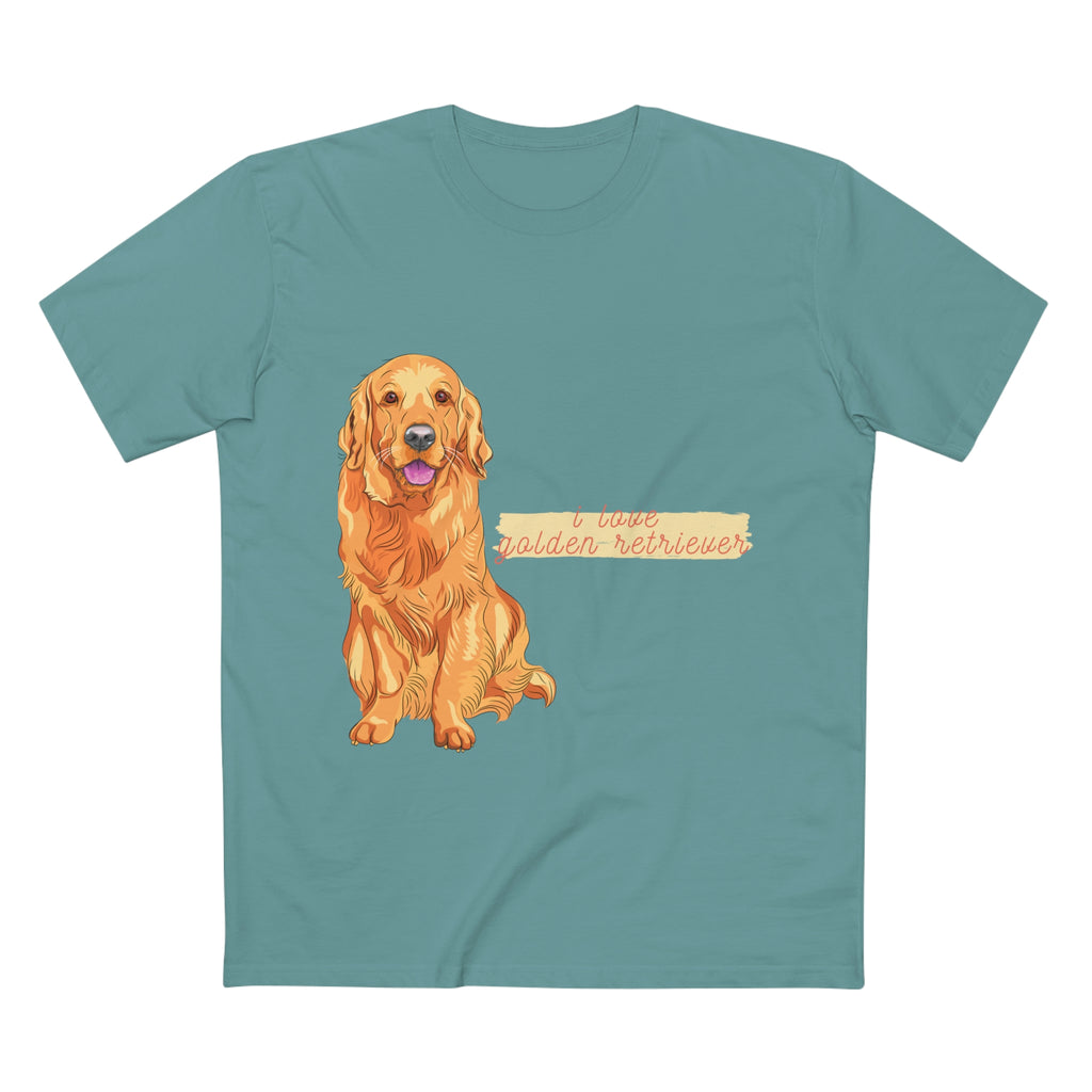 I love my Golden Retriever Dog POD Men's Staple Tee