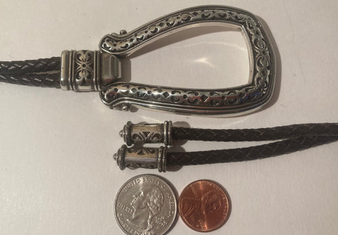 Vintage Leather Heavy Duty Braided Belt and Buckle, 48", Country and Western, Western Attire, Nice Heavy Duty Quality Feel