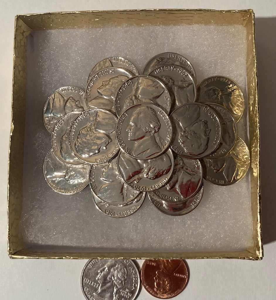 Vintage Metal Belt Buckle, Coins, Nickels, Welded, Nice Western Design, 3" x 2 1/2", Heavy Duty, Quality, Made in USA, Thick Metal, For Belts, Fashion, Shelf Display, Western Wear, Southwest, Country, Fun, Nice