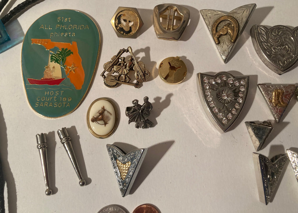Vintage Lot Bolo Ties and More Western Items, Nice Designs, Horse, Quality, Heavy Duty, Made in USA, Country & Western, Cowboy, Western Wear, Horse, Apparel, Accessory, Tie, Nice Quality Fashion, Wholesale, Shipping in the U.S.