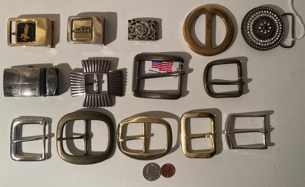 Vintage Lot of 15 Assorted Different Belt Buckles, Country & Western, Western Wear, Resell, For Belts, Fashion, Fun, Shelf Display, Nice Belt Buckles, Wholesale, Shipping in the U.S.
