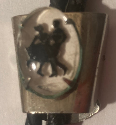 Vintage Metal Bolo Tie, Square Dancing, Nice Western Design, 1" x 3/4", Quality, Heavy Duty, Made in USA, Country & Western, Cowboy, Western Wear, Horse, Apparel, Accessory, Tie, Nice Quality Fashion,