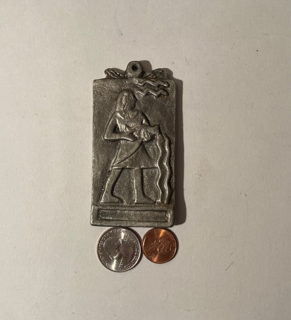 Vintage Metal Pendant, Romans, Medevil, Nice Design, 3" x 1 3/4", Heavy Duty, Quality, Thick Metal, Made in USA, Fashion, Shelf Display, Western Wear, Southwest, Country, Fun, Nice,