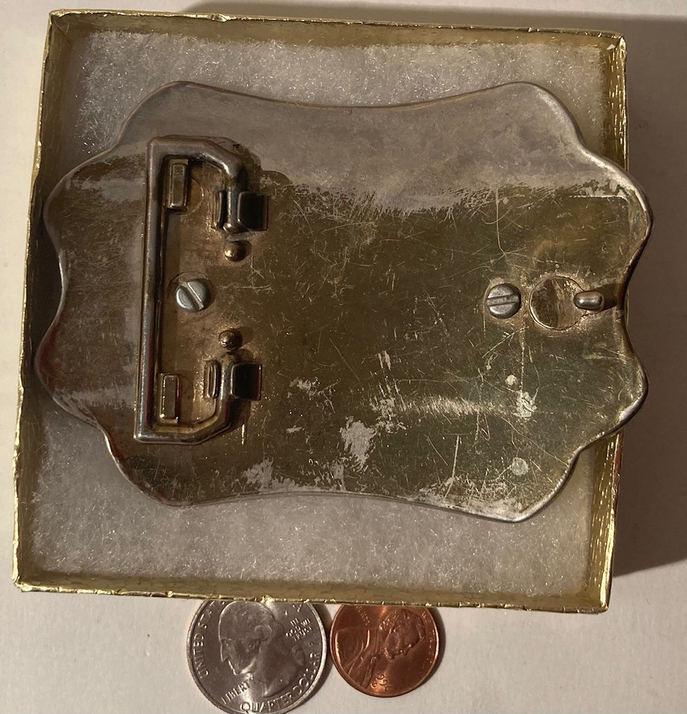 Vintage Metal Belt Buckle, Cactus Pete's, South of the Border,