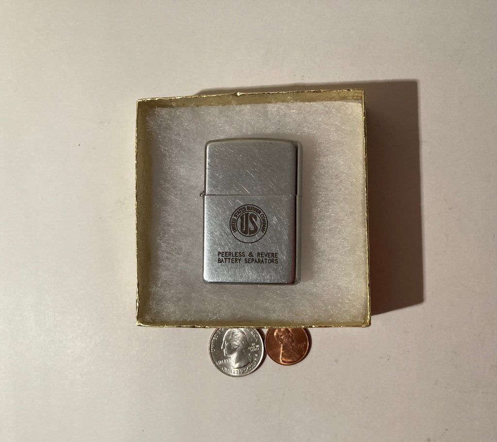 Vintage Metal Zippo Lighter, United States Rubber Company