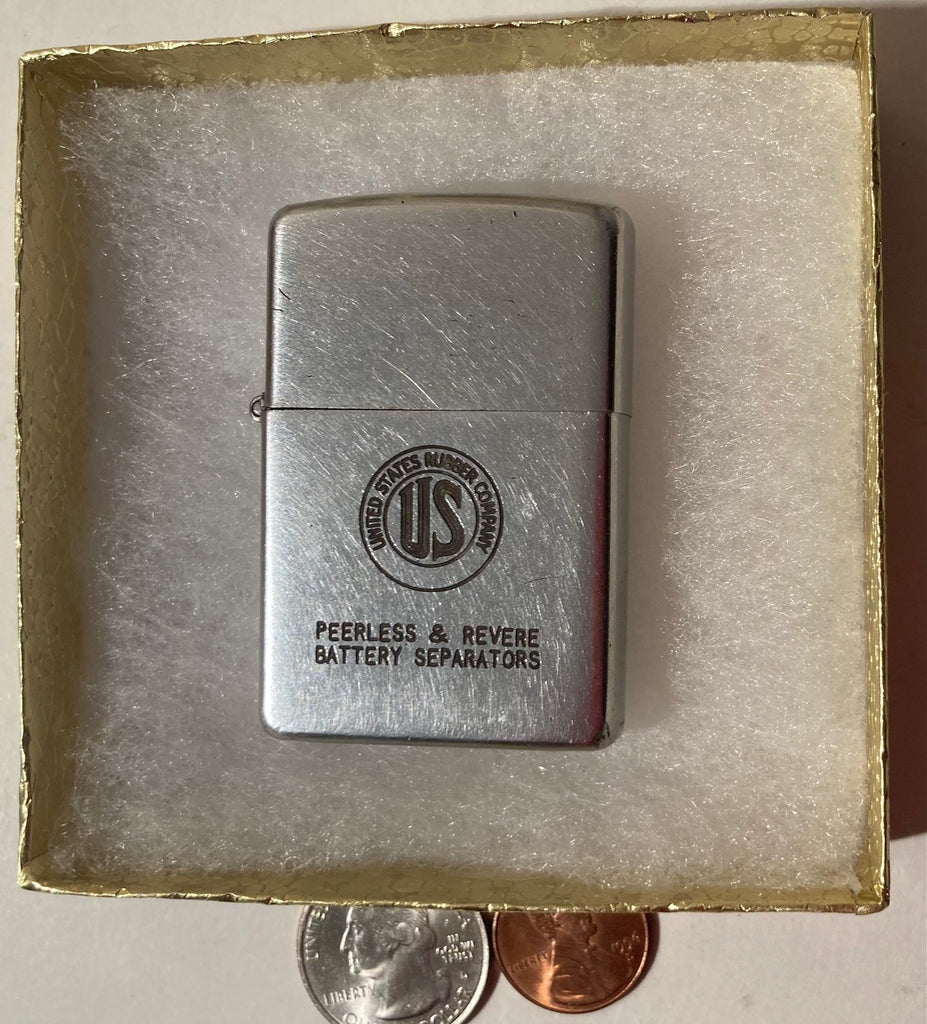 Vintage Metal Zippo Lighter, United States Rubber Company