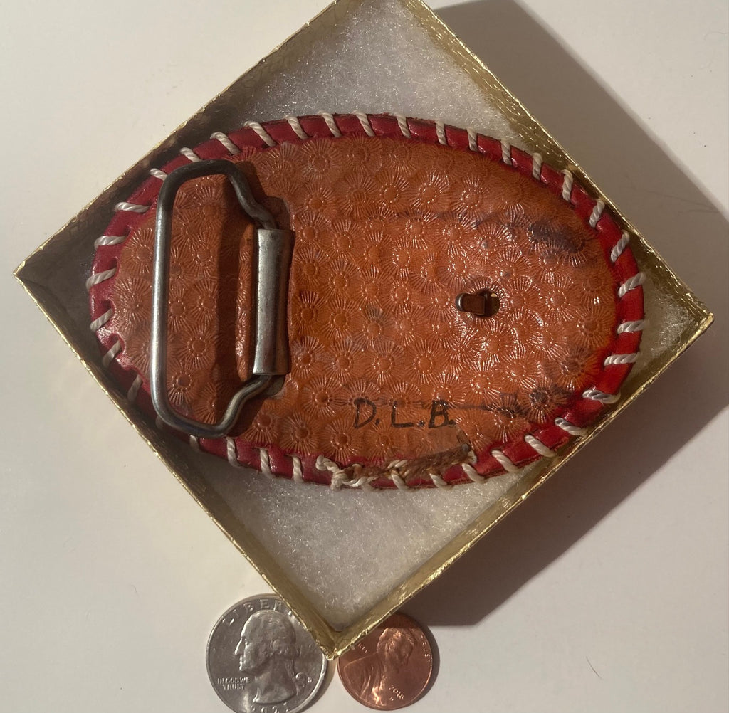Vintage Metal Belt Buckle, Leather, Hand Crafted, Truck, 18 Wheeler, Truck Driver, Nice Western Design, 4" x 2 3/4", Heavy Duty, Quality, Thick Metal, Made in USA, For Belts, Fashion, Shelf Display, Western Wear, Southwest, Country, Fun, Nice,
