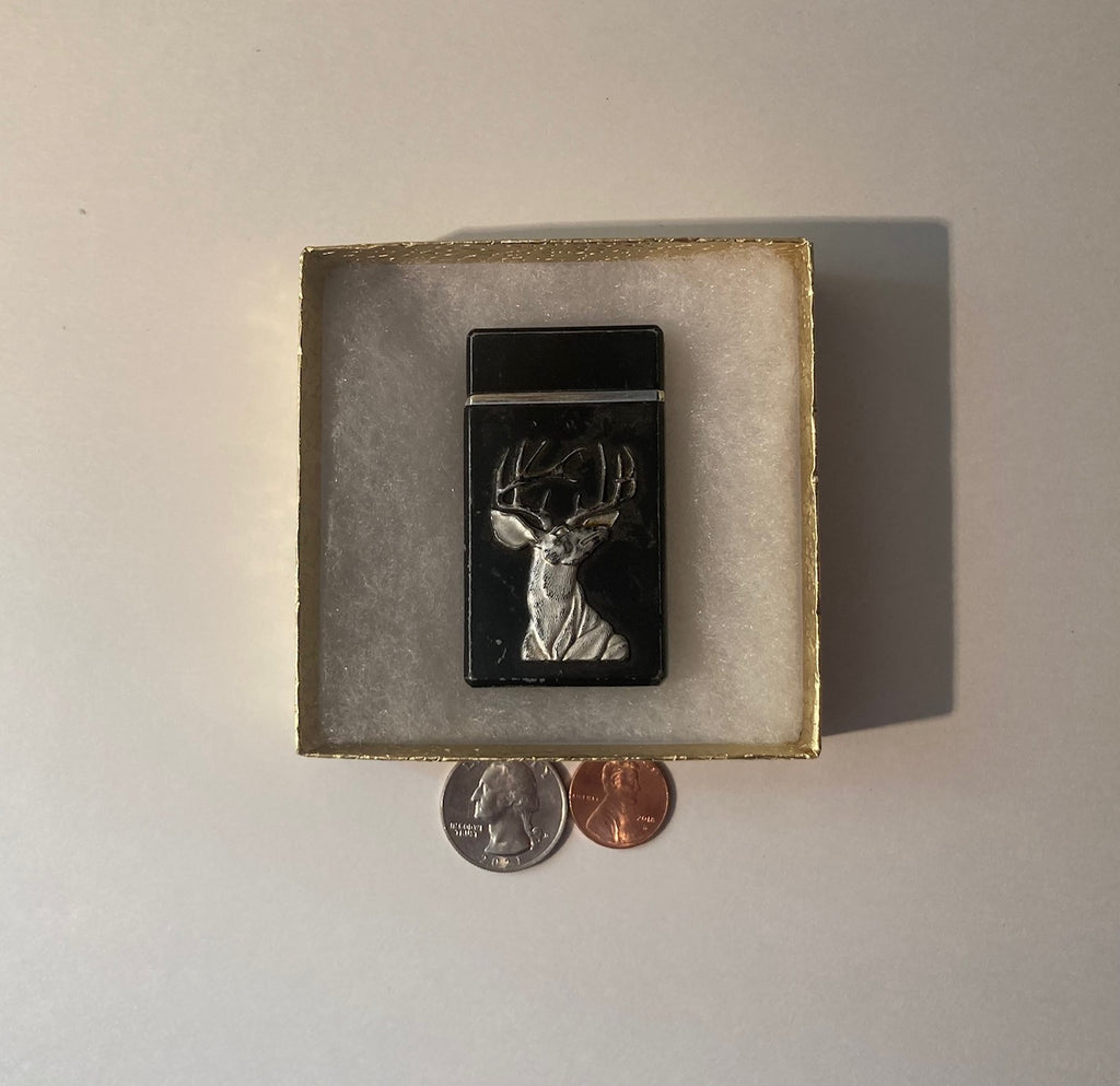 Vintage Metal Lighter, Buck, Deer, Hunting, Nature, Wildlife, Lights Up Really Good, Cigarettes, More