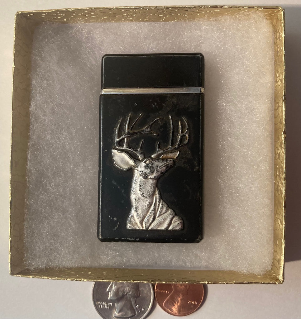 Vintage Metal Lighter, Buck, Deer, Hunting, Nature, Wildlife, Lights Up Really Good, Cigarettes, More
