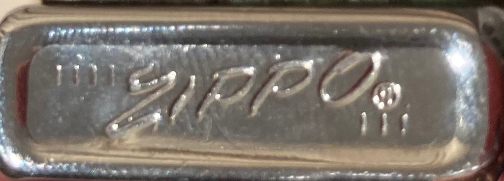 Vintage Metal Zippo, Slim, Sterling Silver Top Piece