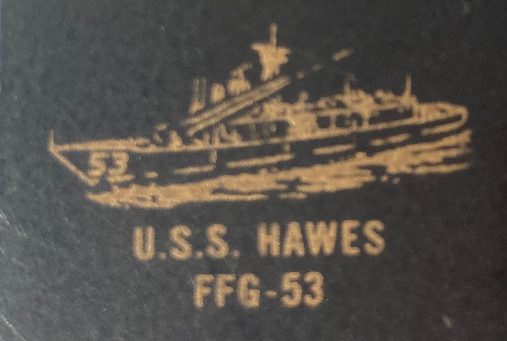 Vintage Metal Zippo, U.S.S. Hawes FFG-53. Frigate Ship, Navy, Command Zippo