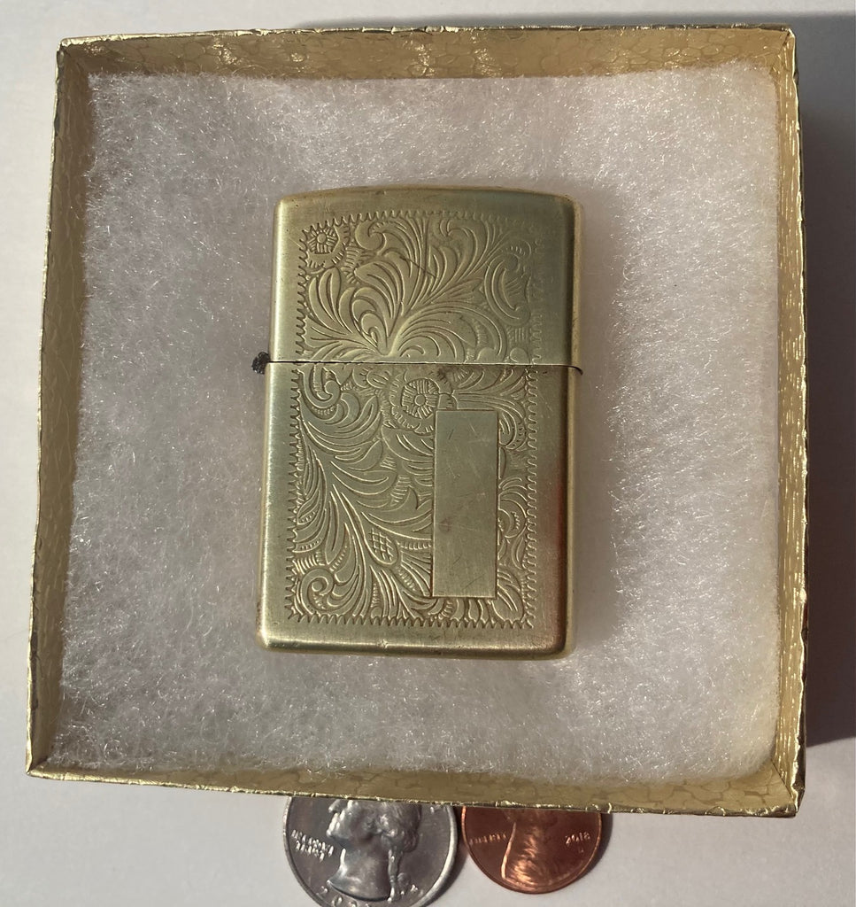 Vintage Metal Zippo, Brass, Room For Engraving, Quality, Tobacco