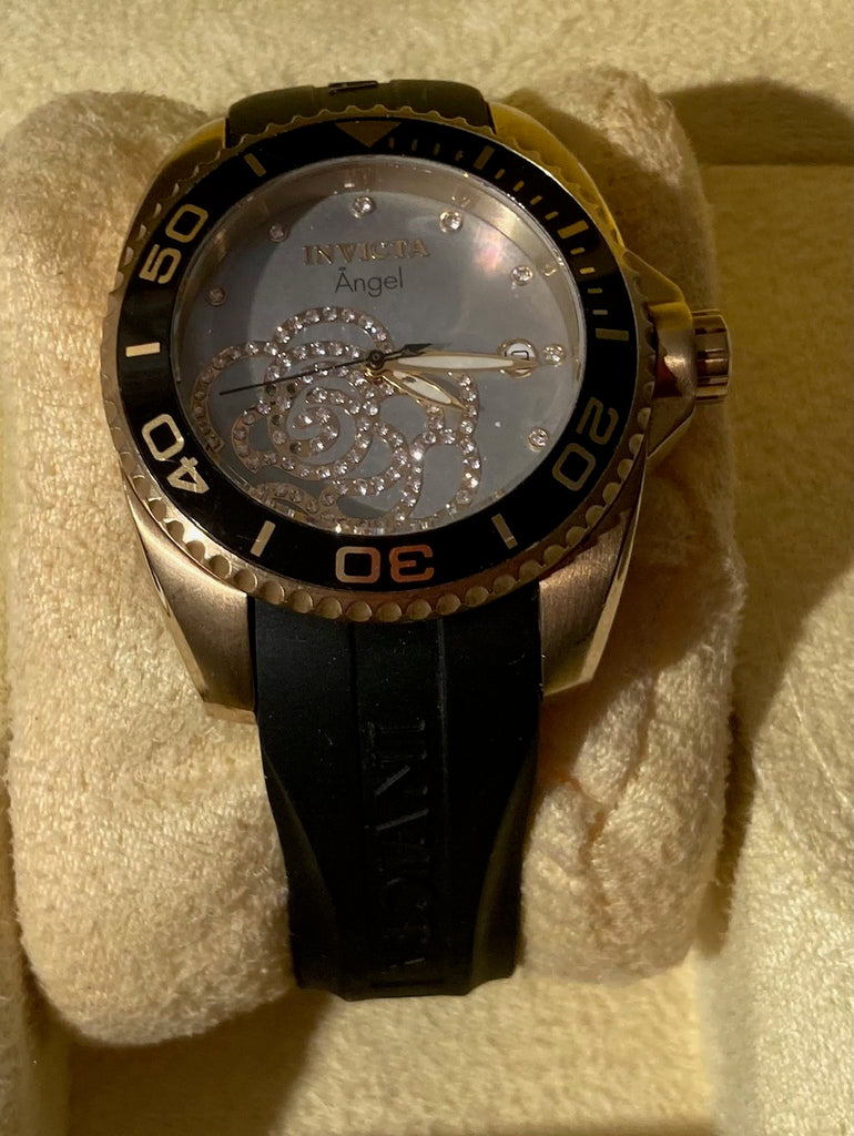 Vintage Metal Invicta Angel Watch, Time Piece, Clock, Wrist Watch, Fashion, Accessory, Quality, Nice