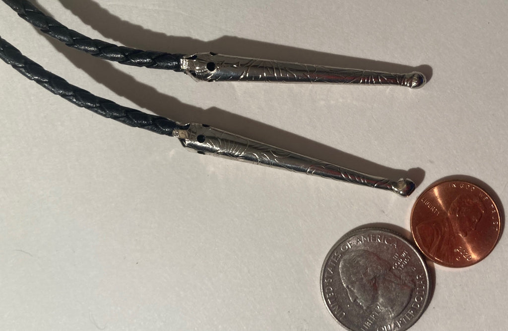 Vintage Metal Bolo Tie, Nice Guitar Pick Style, Signed, Hand Crafted, Nice, 1 3/4" x 1 1/2", Nice Western Design, Quality, Heavy Duty, Made in USA, Country & Western, Cowboy, Western Wear, Horse, Apparel, Accessory, Tie, Nice Quality Fashion