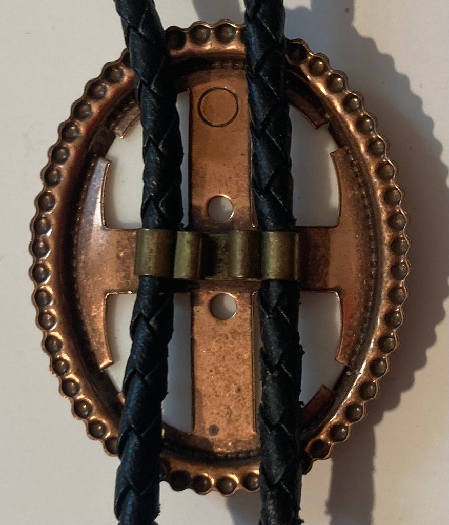 Vintage Metal Bolo Tie, Indian, Stagecoach, Stampede, Horse, Heavy Duty, Made in USA, Country & Western, Cowboy, Western Wear, Horse, Apparel, Accessory, Tie, Nice Quality Fashion,