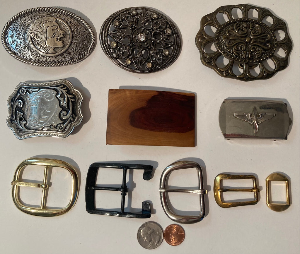 Vintage Lot of 11 Assorted Different Country and Western Wear Style Belt Buckles, Country & Western, Art, Resell, For Belts, Fashion, Shelf Display, Nice Belt Buckles, Wholesale