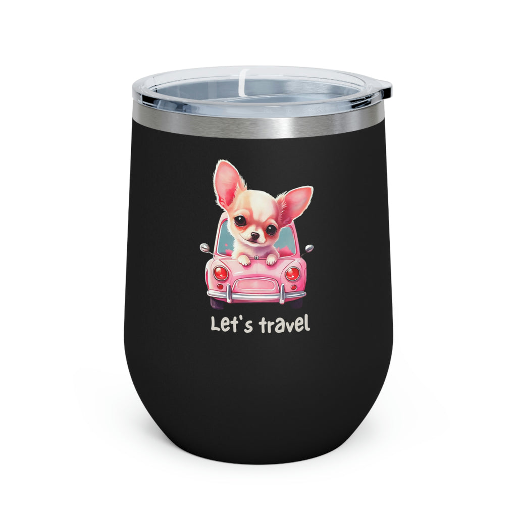 Let's Travel Dog POD 12oz Insulated Wine Tumbler