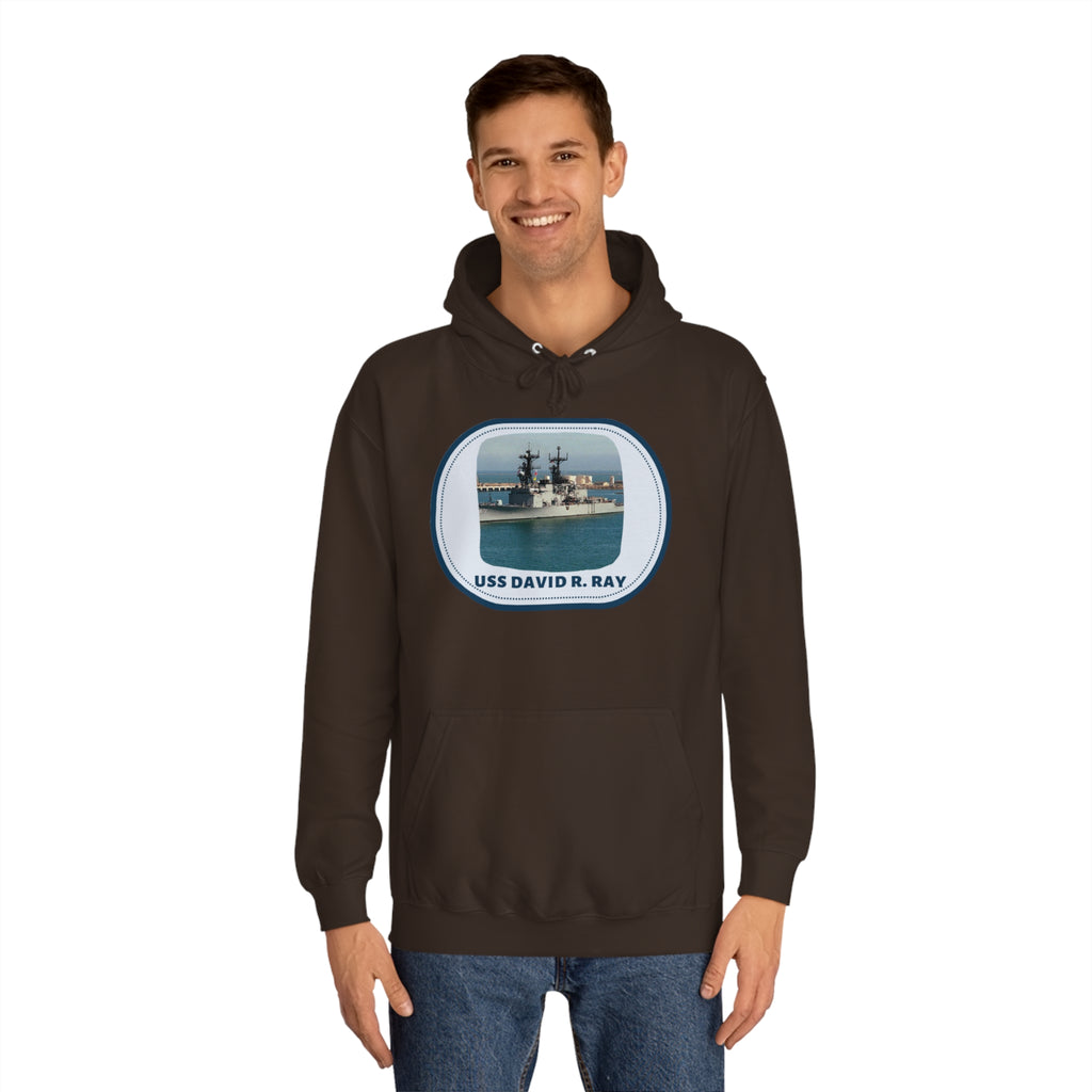 USS David R. Ray United States Ships POD Unisex College Hoodie