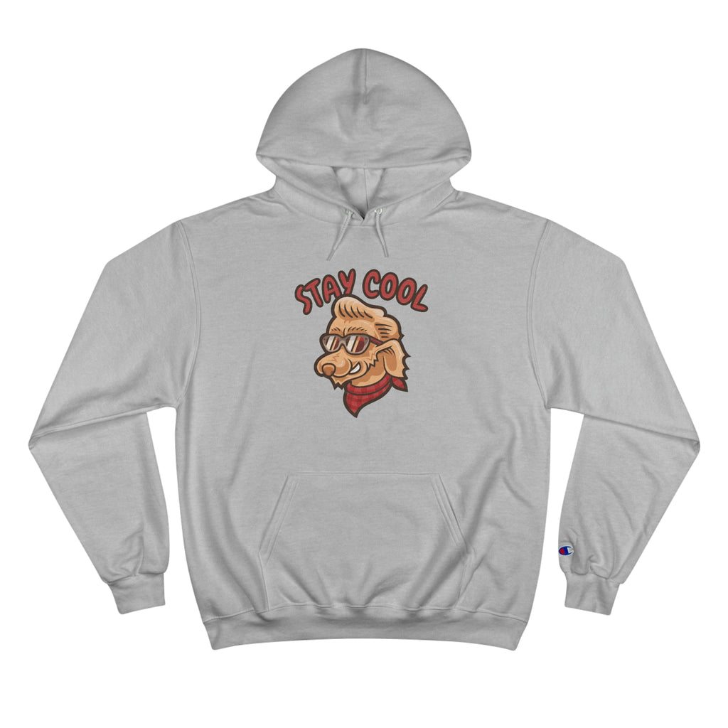 Stay Cool Dog POD Champion Hoodie