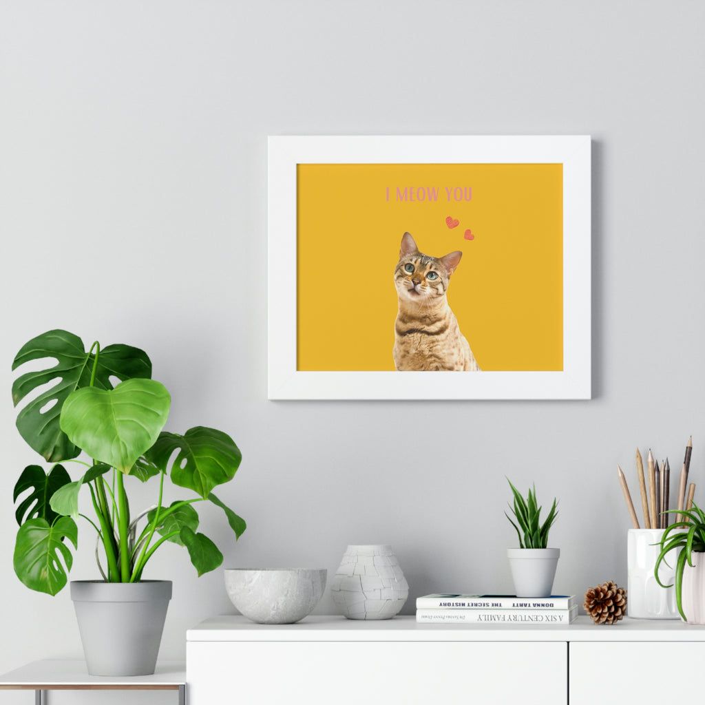 I Meow You Cat POD Framed Horizontal Poster