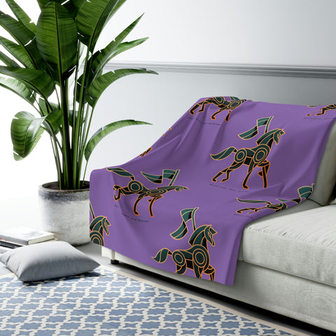 Horse Lover Hooves POD Sherpa Fleece Blanket