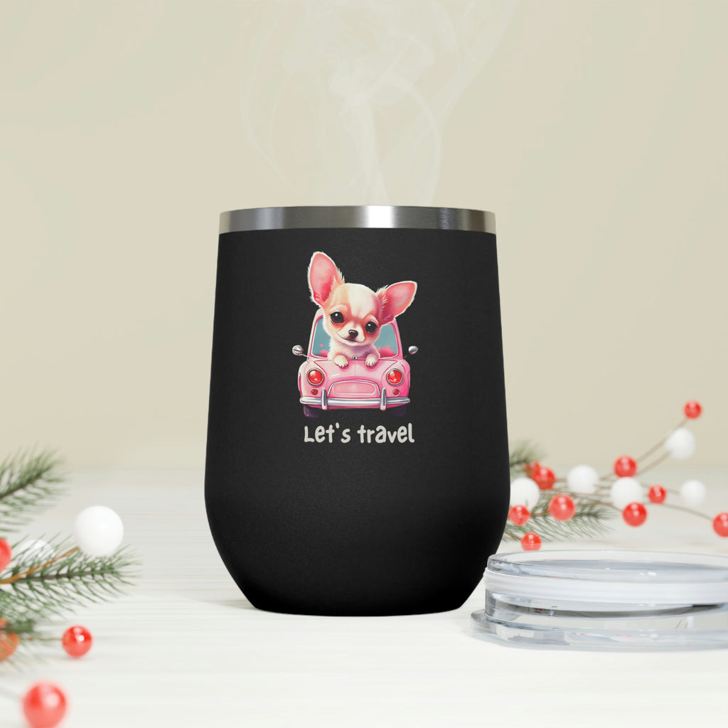 Let's Travel Dog POD 12oz Insulated Wine Tumbler