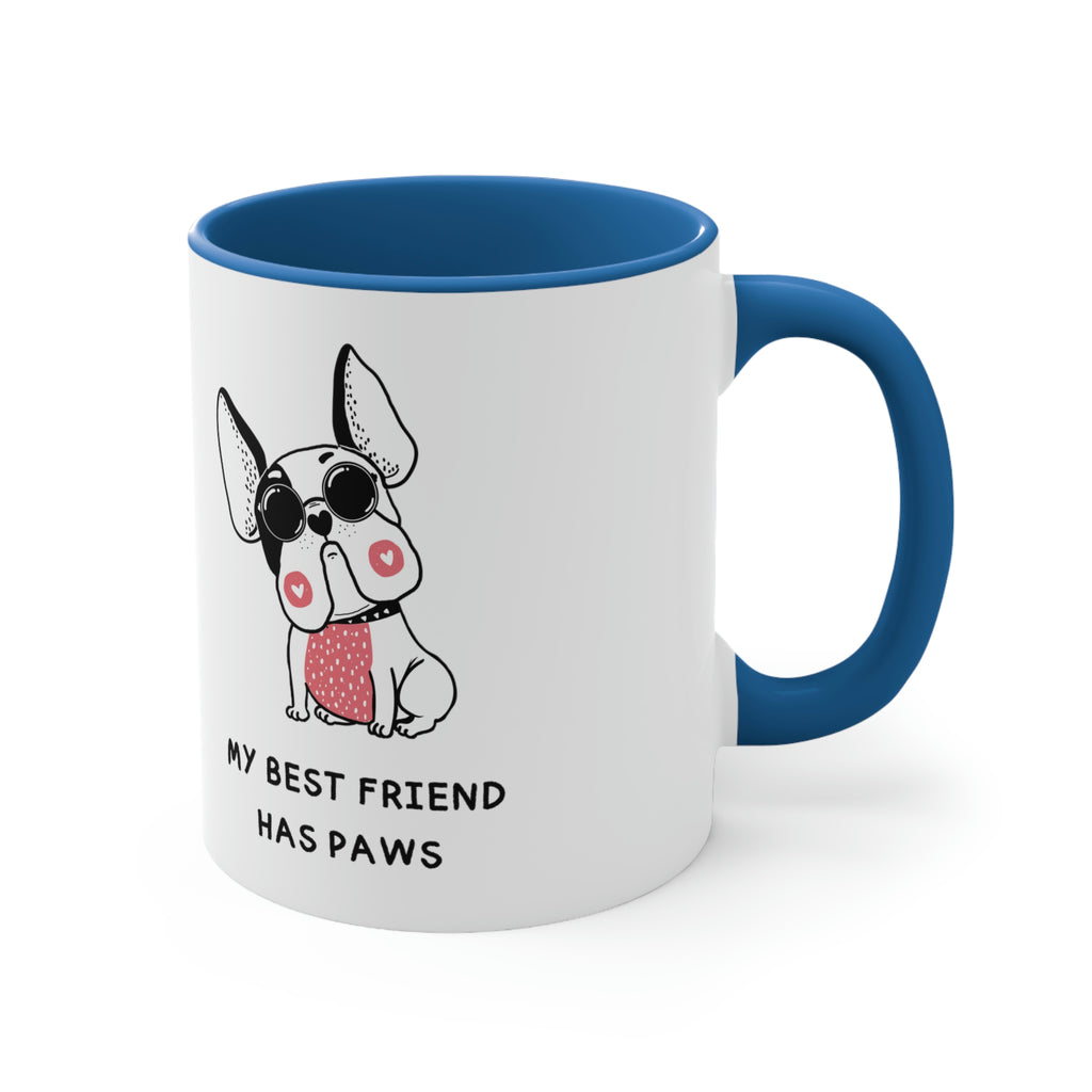 My Bestfriend Has Paws POD Accent Coffee Mug, 11oz