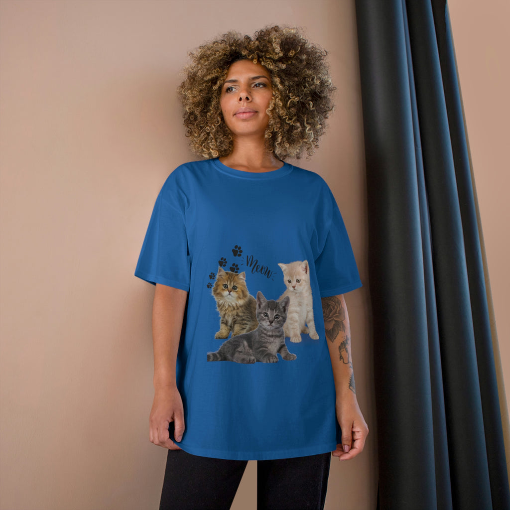 Three Persian Cats Meow POD Cat  Champion T-Shirt