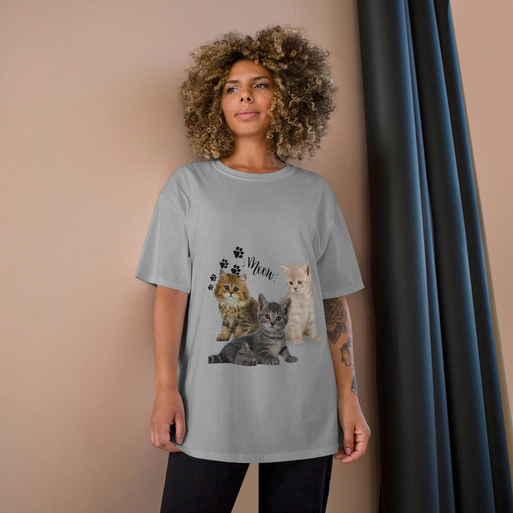 Three Persian Cats Meow POD Cat  Champion T-Shirt