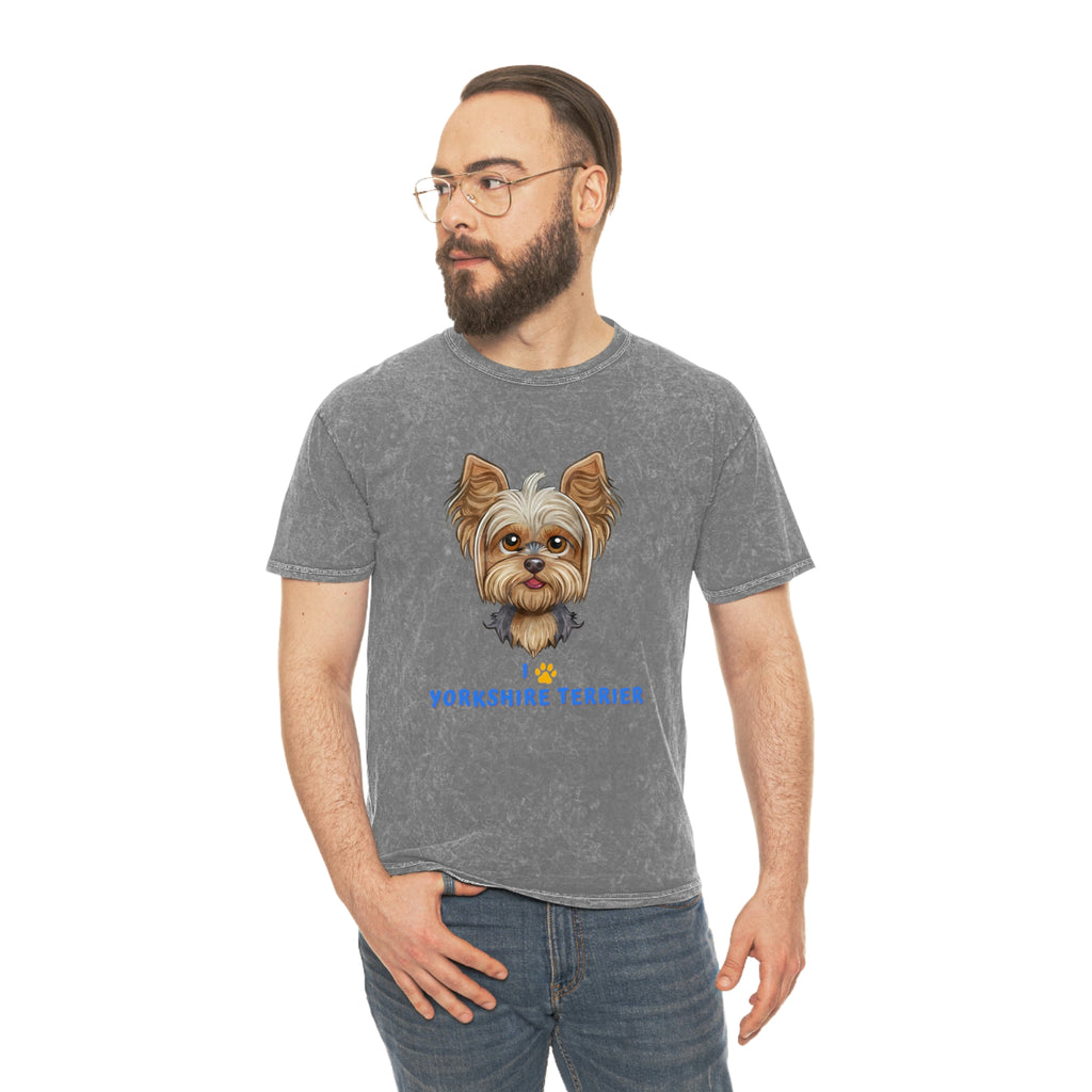 I love my Yorkshire Terrier Dog POD Unisex Mineral Wash T-Shirt