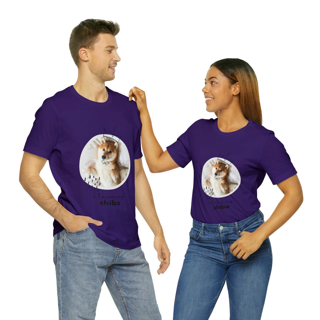 I love my Shiba Dog POD Unisex Jersey Short Sleeve Tee