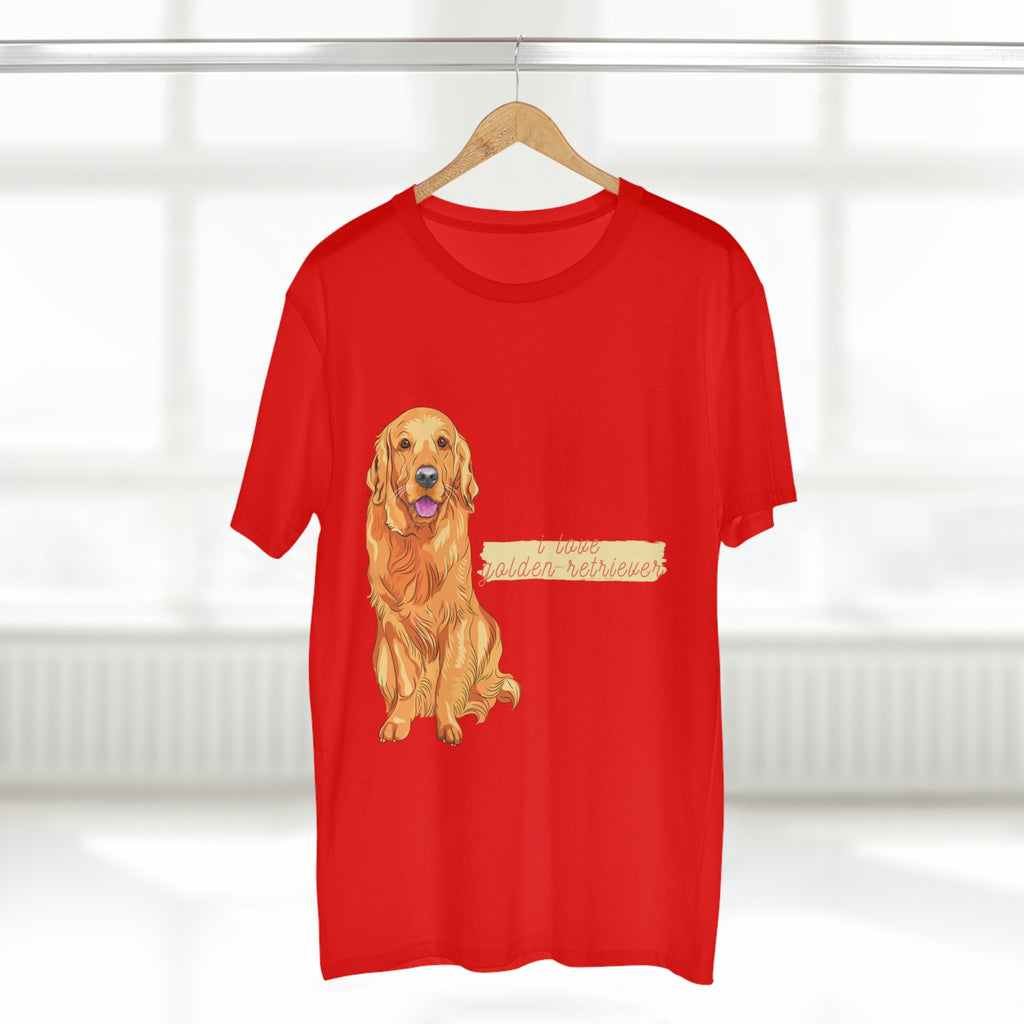 I love my Golden Retriever Dog POD Men's Staple Tee