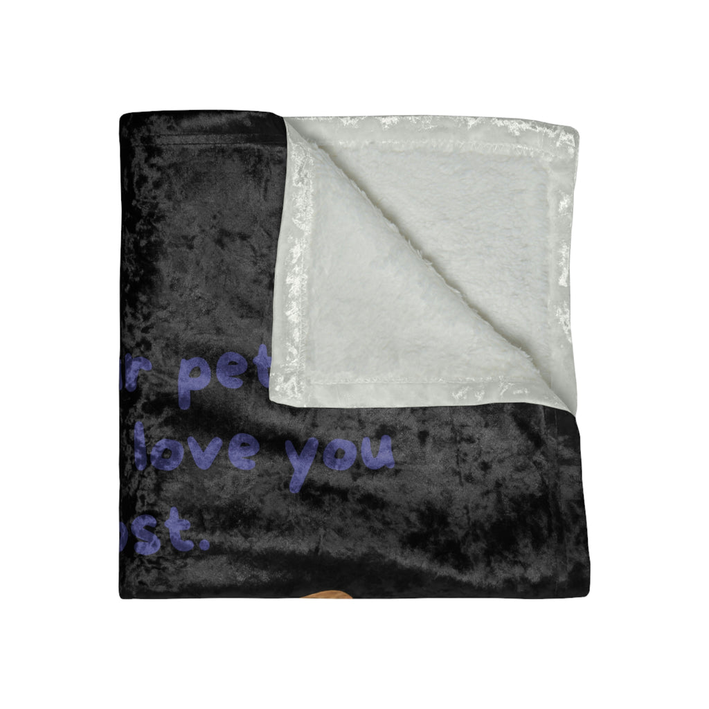 Love your pet so they will love you most dog PODCrushed Velvet Blanket