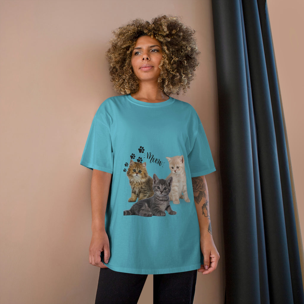 Three Persian Cats Meow POD Cat  Champion T-Shirt