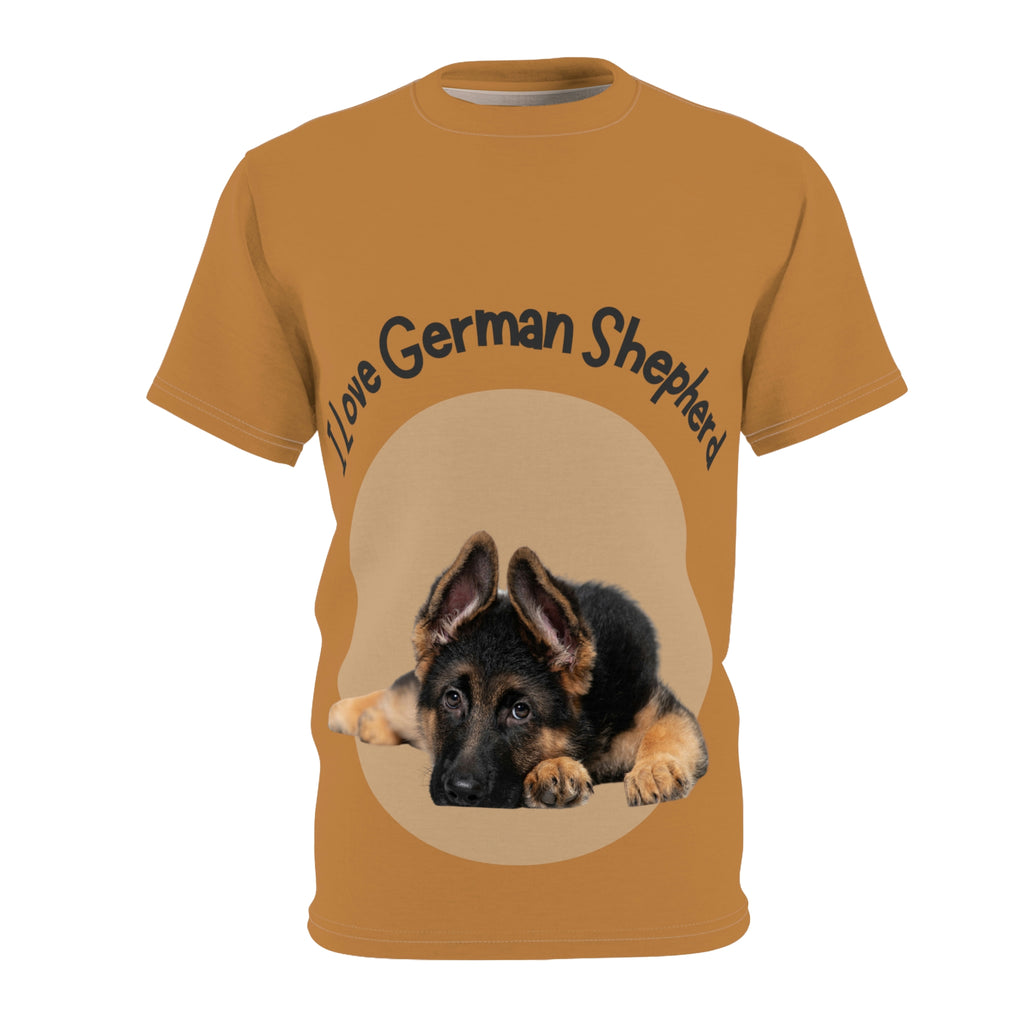 I love my German Shepherd Dog POD Unisex Cut & Sew Tee (AOP)