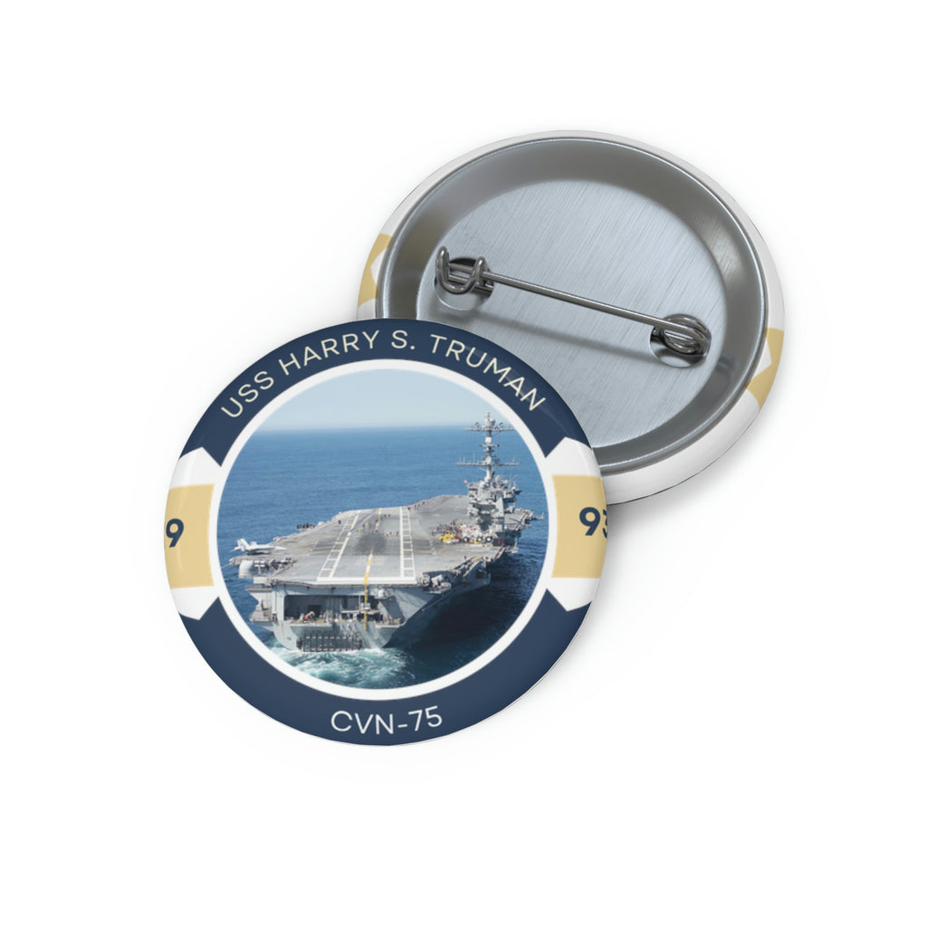 USS Harry S. Truman CVN-75 POD Navy Ship  Custom Pin Buttons
