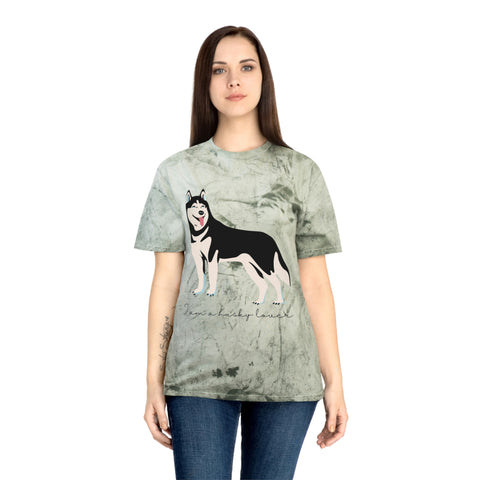 I love my Husky Dog POD Unisex Color Blast T-Shirt