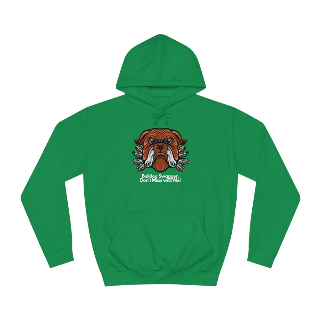 Bulldog Swagger Dog POD Unisex College Hoodie