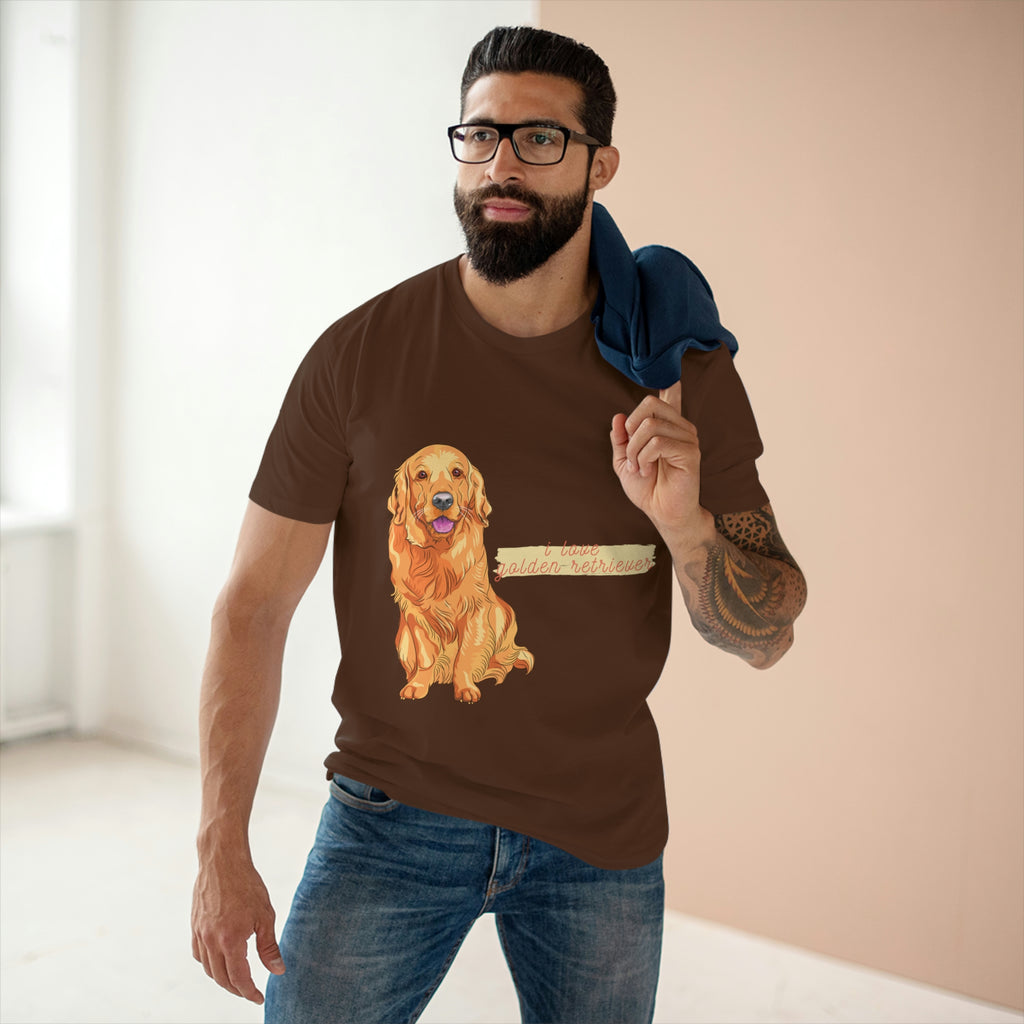 I love my Golden Retriever Dog POD Men's Staple Tee