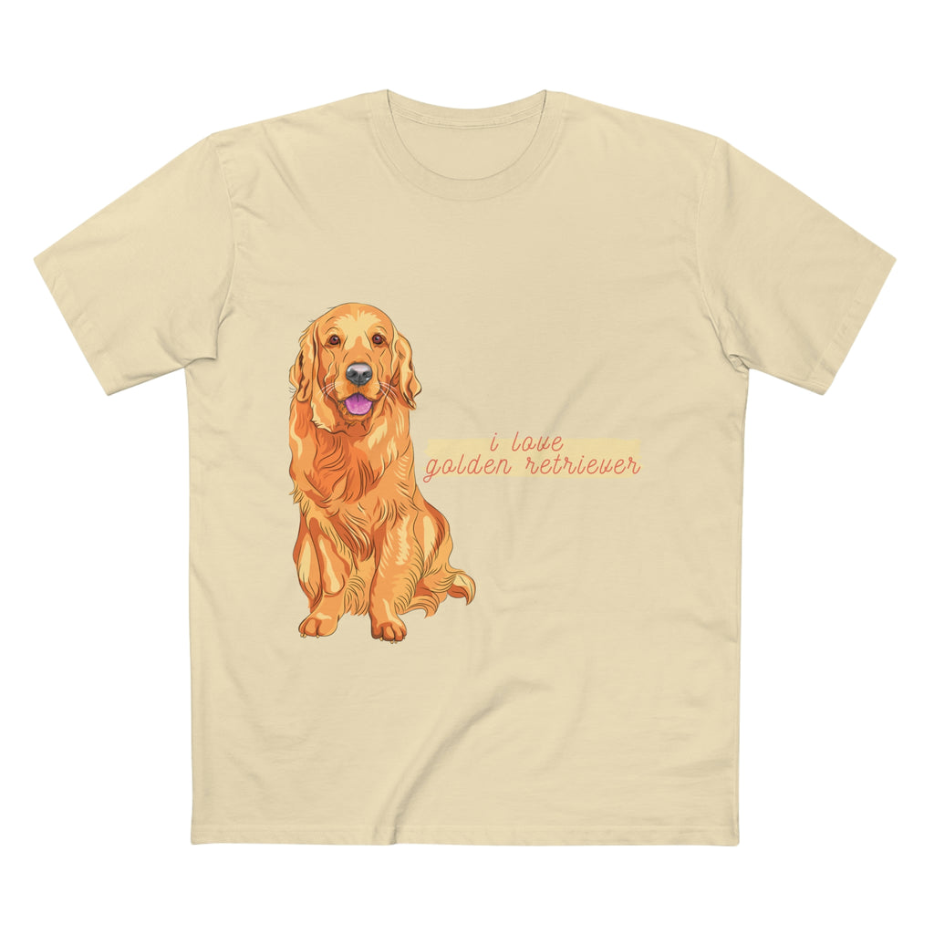 I love my Golden Retriever Dog POD Men's Staple Tee