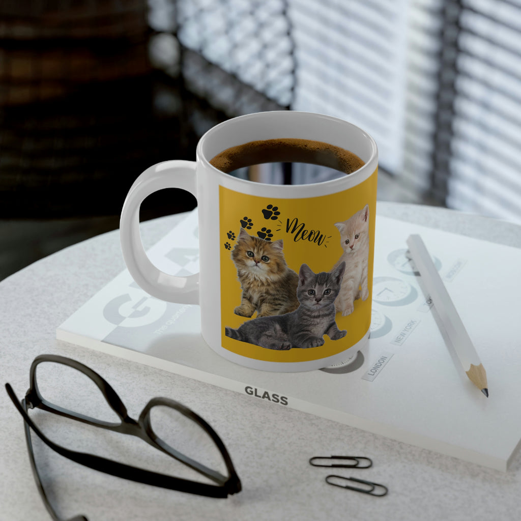 Three Persian Cats Meow POD Cat  Jumbo Mug, 20oz