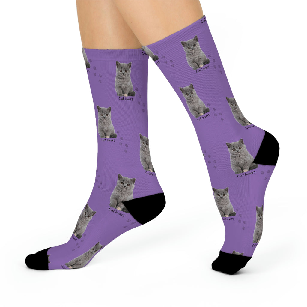 Cat Lovers POD Cushioned Crew Socks