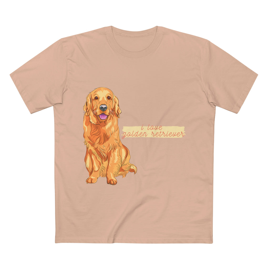 I love my Golden Retriever Dog POD Men's Staple Tee