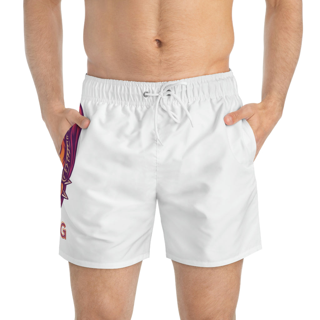 Biker Dog POD Swim Trunks (AOP)